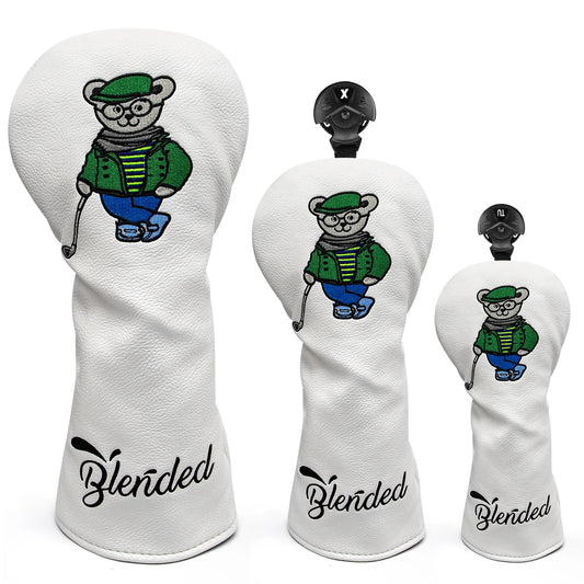 Dr.Bear Wood Covers White | headcovers