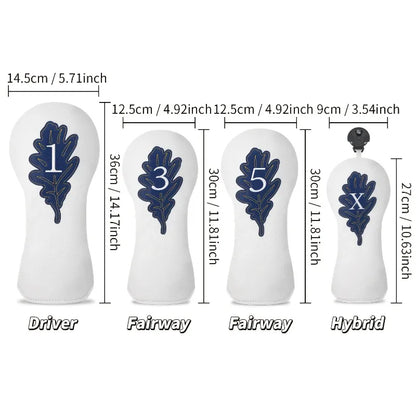 White Leaf Wood Covers | Headcovers