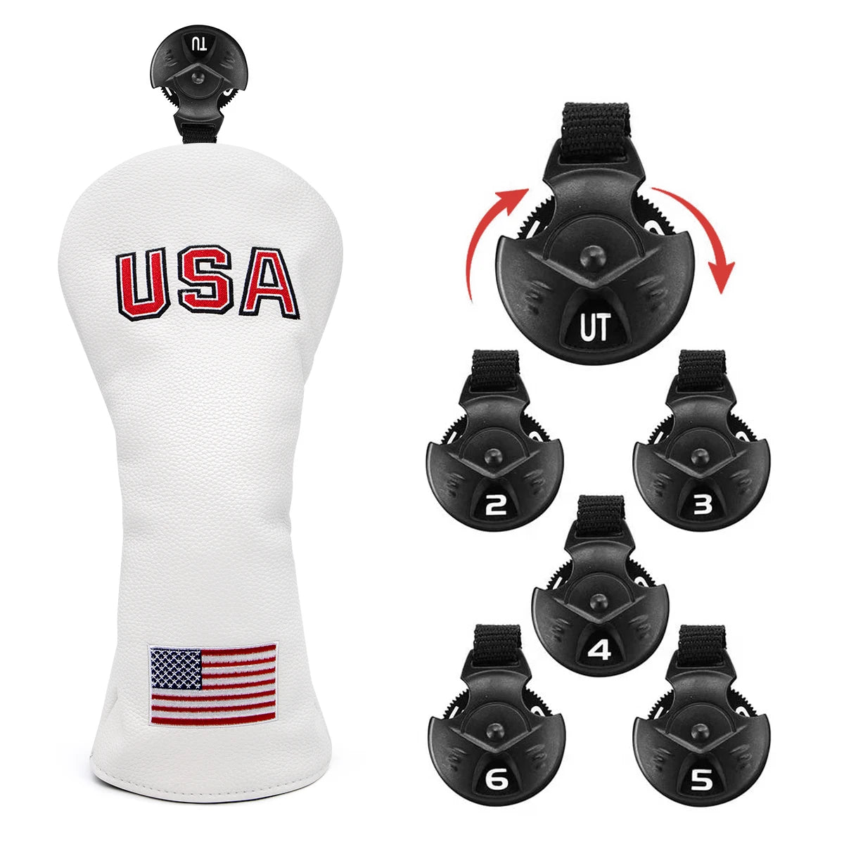USA Flag Wood Covers | headcovers