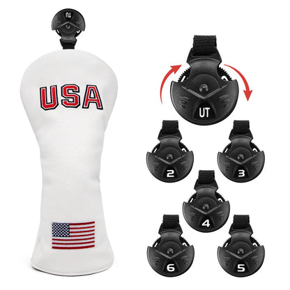 USA Flag Wood Covers | headcovers