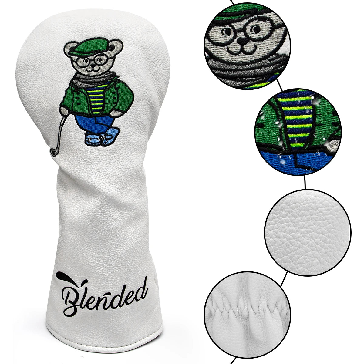 Dr.Bear Wood Covers White | headcovers