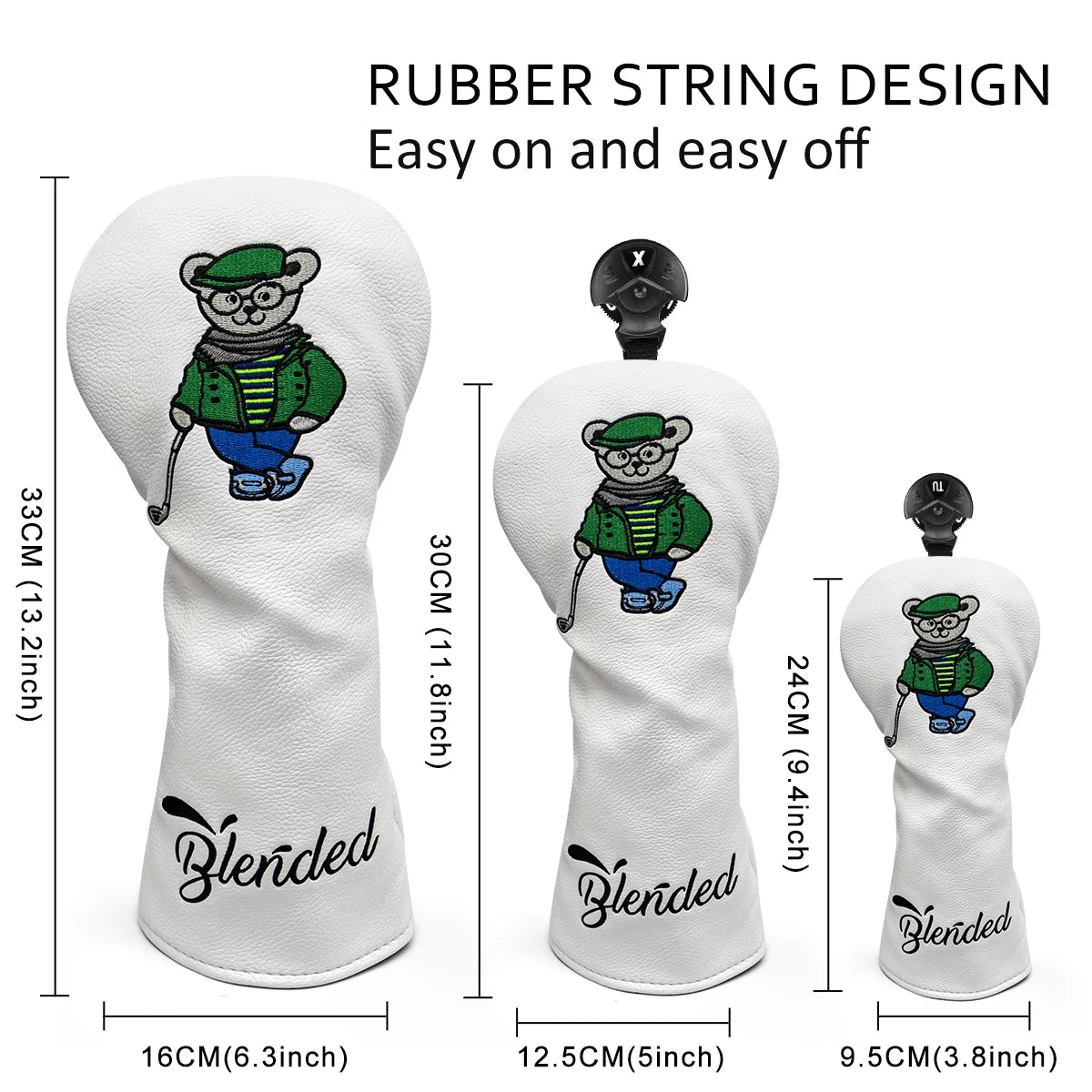 Dr.Bear Wood Covers White | headcovers