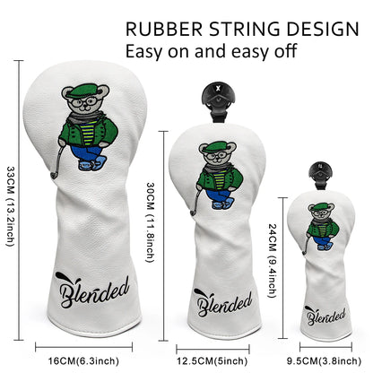 Dr.Bear Wood Covers White | headcovers