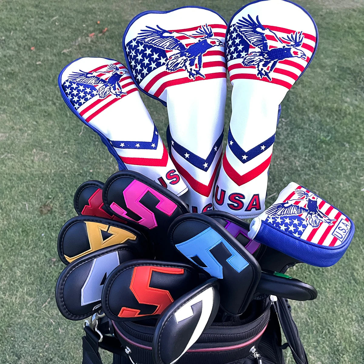 USA Eagle Wood Covers | headcovers