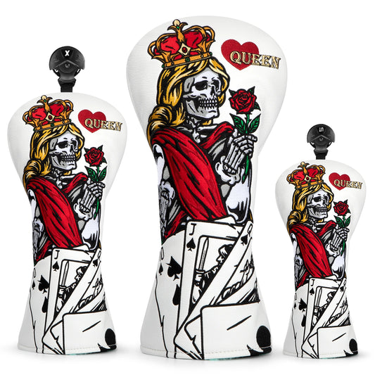 Queen Premium Leather Wood Covers | headcovers