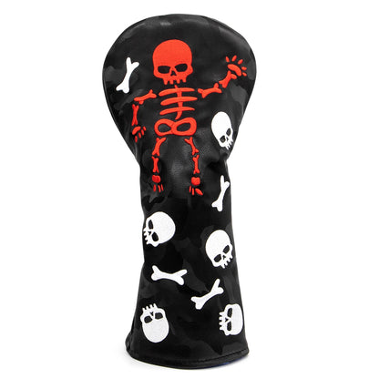 Black Skulls Wood Covers | headcovers