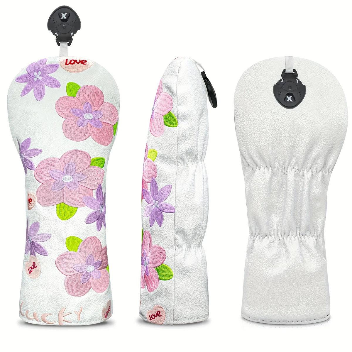 White Floral Wood Covers | Headcovers