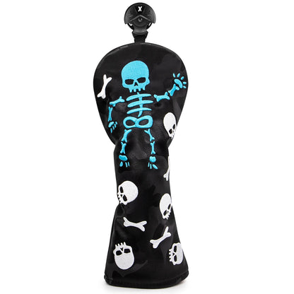 Black Skulls Wood Covers | headcovers