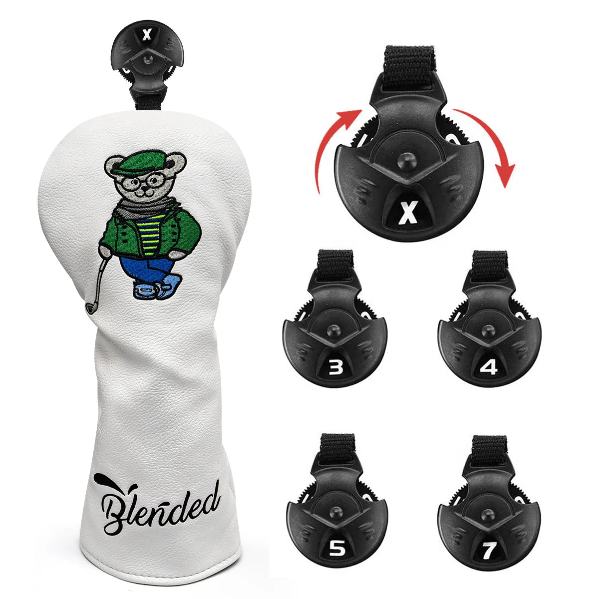 Dr.Bear Wood Covers White | headcovers