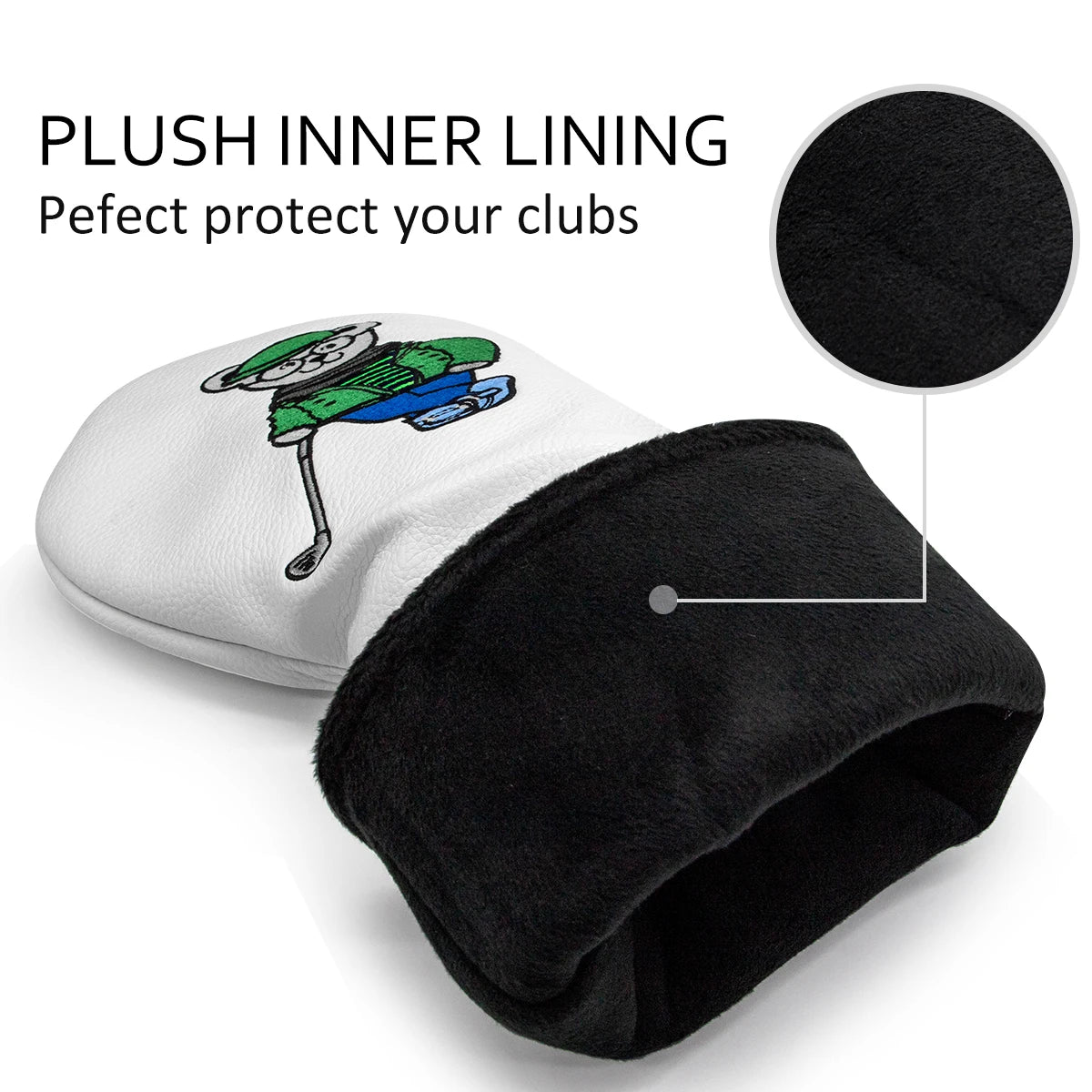 Dr.Bear Wood Covers White | headcovers