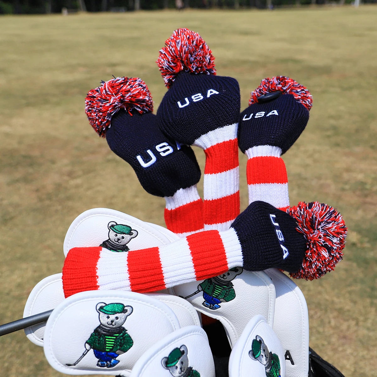 Knitted Wood Covers Set | headcovers