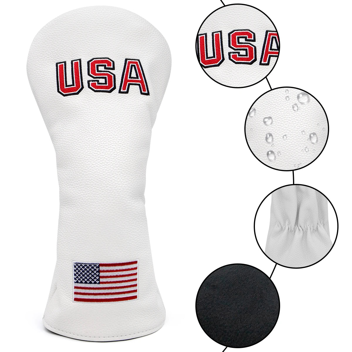 USA Flag Wood Covers | headcovers