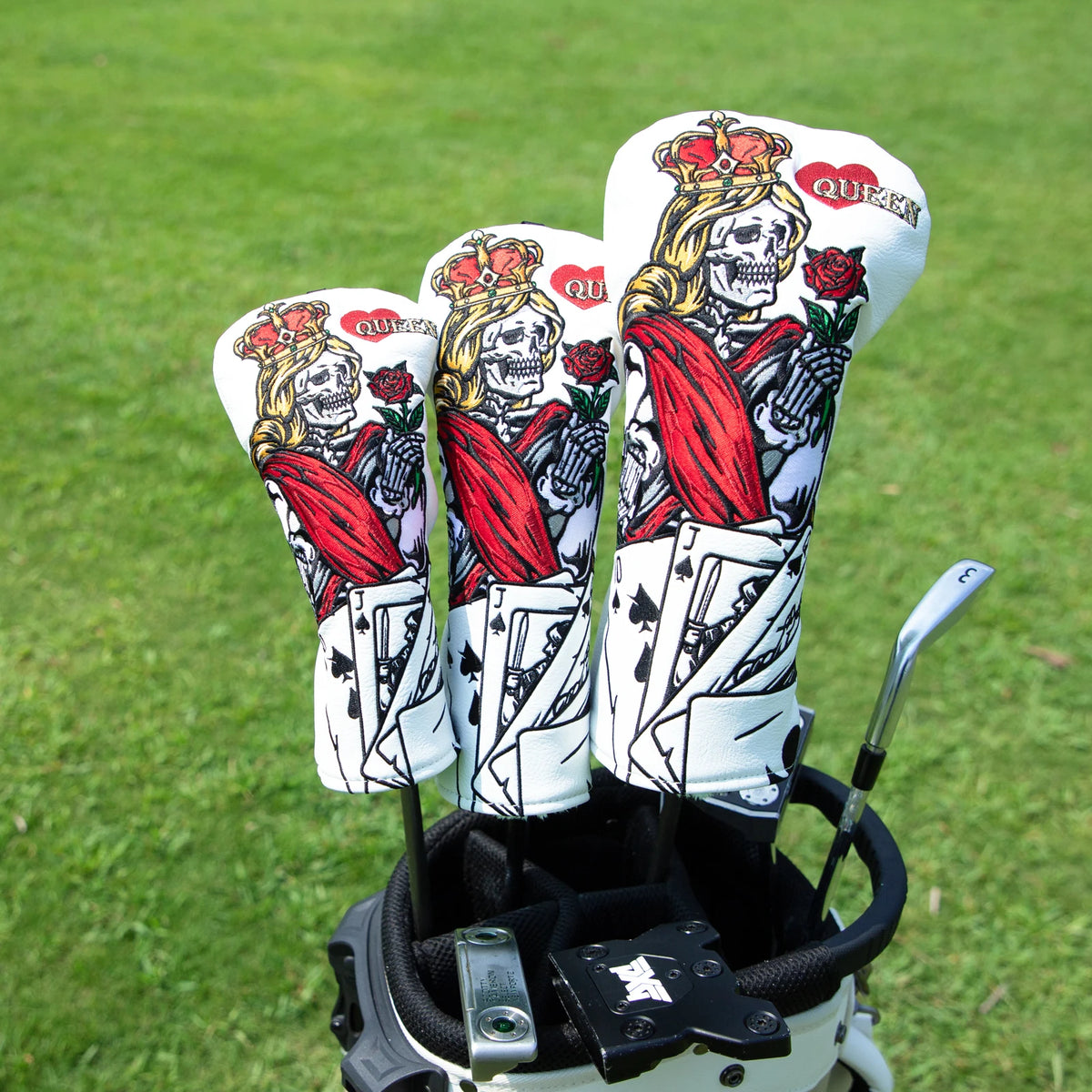 Queen Premium Leather Wood Covers | headcovers